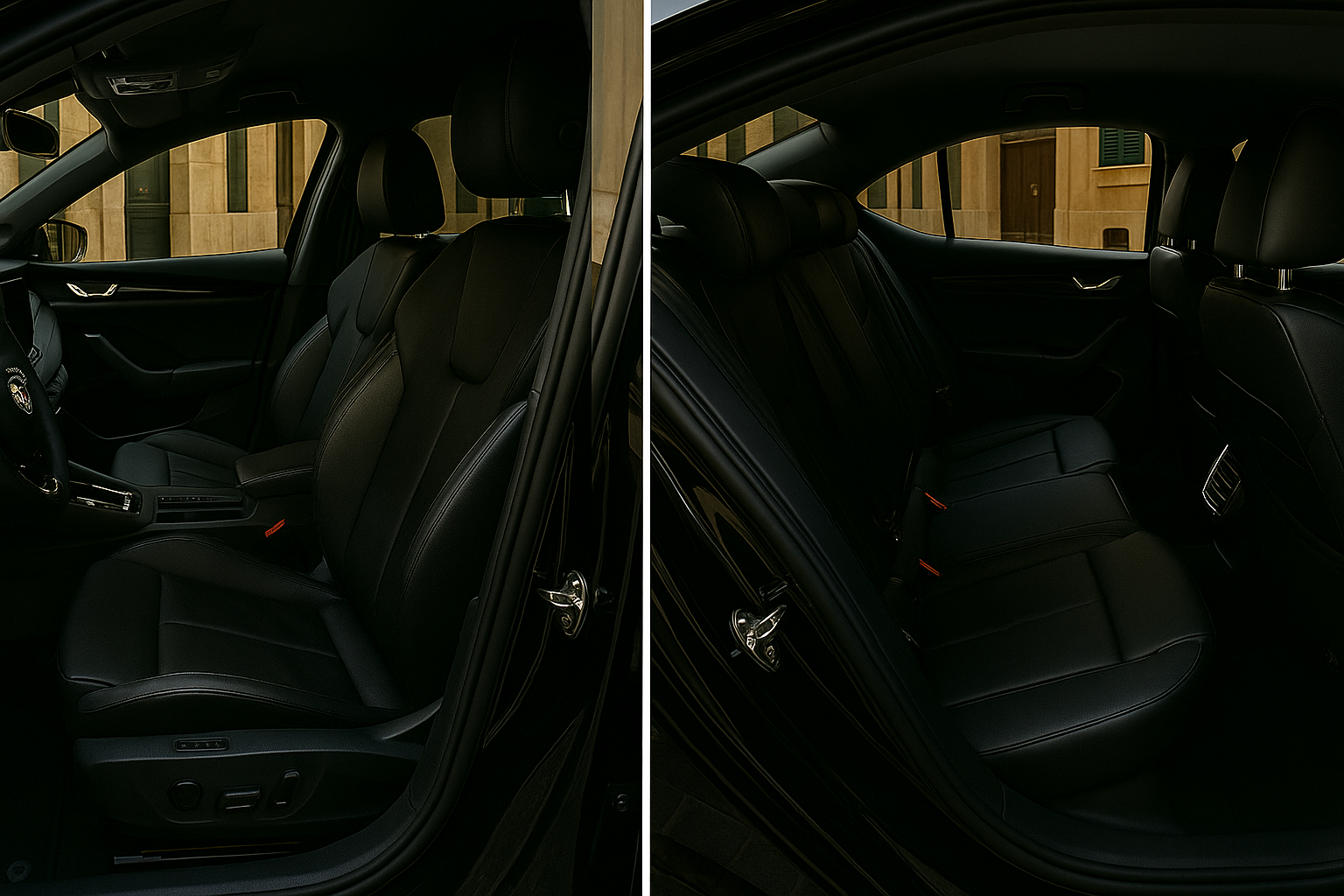 Interior of a Skoda Octavia car