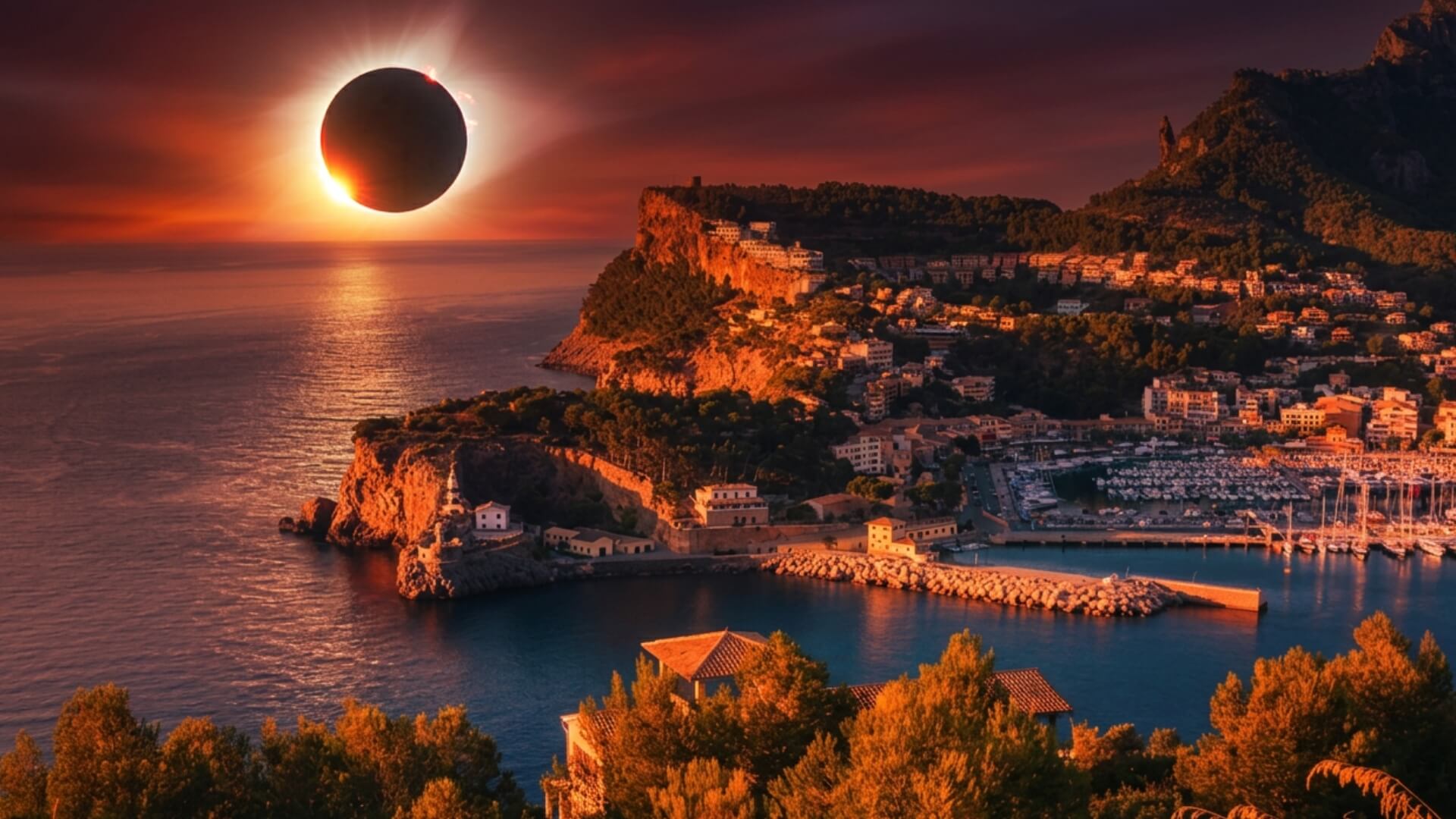 Port de Sóller Eclipse view