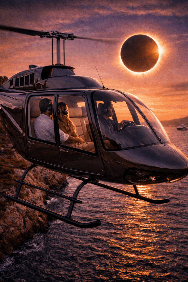 Solar eclipse helicopter tour